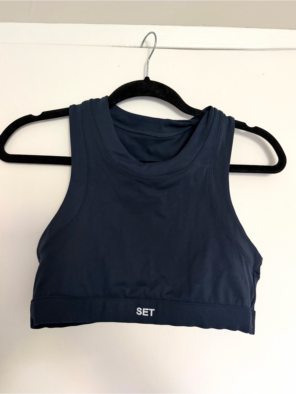 SET Active - Navy Blue - High Neck Sports Bra - Size Medium